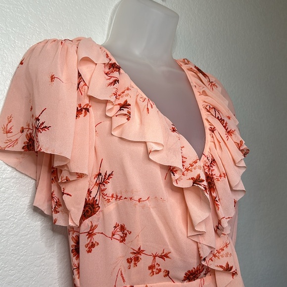 Cinq A Sept Womens Floral Print Hi-Low Midi Dress Size 2 NWT - Picture 7 of 14